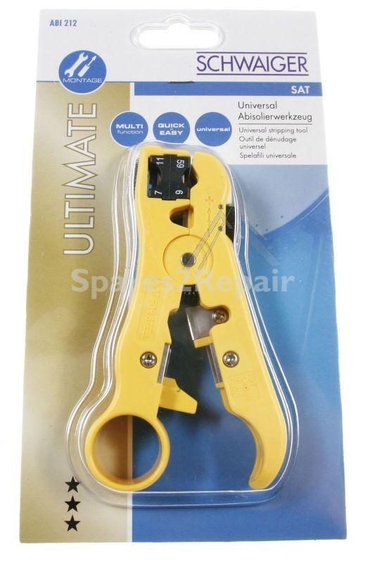 Schwaiger Wire Stripper - Suitable For Universal Abisolierwerkzeug: Rg59, Rg6, Rg7, Rg11, Gelb