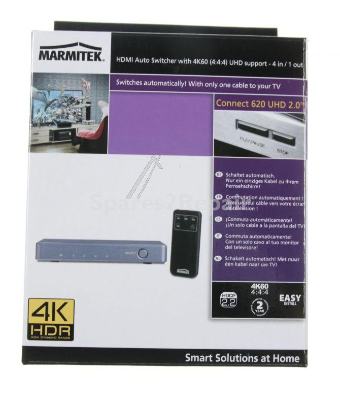 Marmitek Hdmi-switch - Connect 620 Uhd 2.0 Hdmi Auto Switcher 4k60 (4:4:4) Uhd Support - 4 In - 1 Out