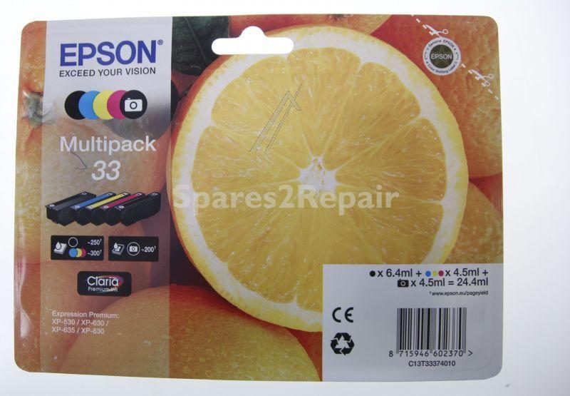 Epson Cartridge - 33 C13t33374010 Ink Cartridge Multipack Cmyk+glossy 24 4ml