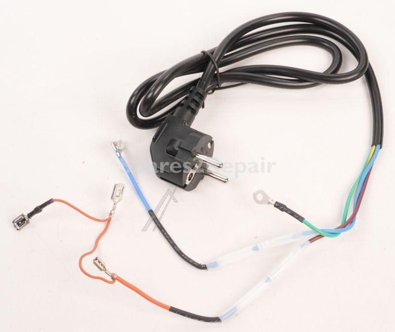 Mains Power Lead - Ms-209011 Eu Cable Black Pre-assembled [Groupe SEB]