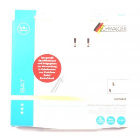 Schwaiger Aerial Connecting Cable - Kdsk75 532 Coaxial Cable 7 5m F-quick Class A++ Vodafone kdg Certified