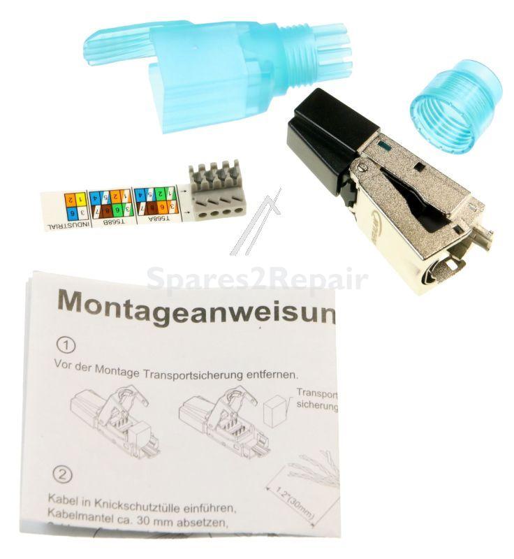 Infralan Rj45-plug - Field Assembly Connector Plug, Straight Cat6a