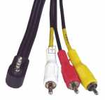 Compatible Phono Plug-jack Plug - Cable A-v 1x Jack-3 5mm Male 4 Pins-3x Rca-male 1 5m