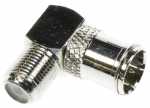Compatible F plug-f jack Adaptor - F-connector Line Fast Plug-f-socket Angular 90 Degrees