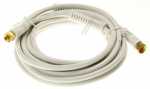 Asci Sat Connecting Cable - F-anschluÃ?kabel 3,75m, WeiÃ?, Mantelstromfilter
