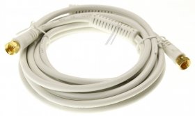 Asci Sat Connecting Cable - F-anschluÃ?kabel 3,75m, WeiÃ?, Mantelstromfilter