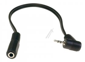 Compatible Jack adapter - Stereo Plug - Angled 2 5mm - 3 5mm Stereo Socket