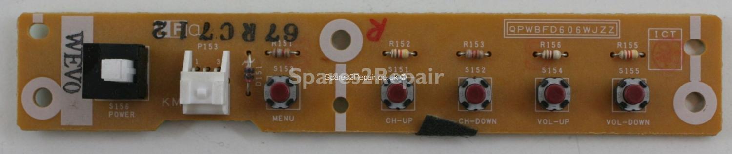 Sharp LC-37GD8E - Buttons - QPWBFD606WJZZ - CMKM-P3X